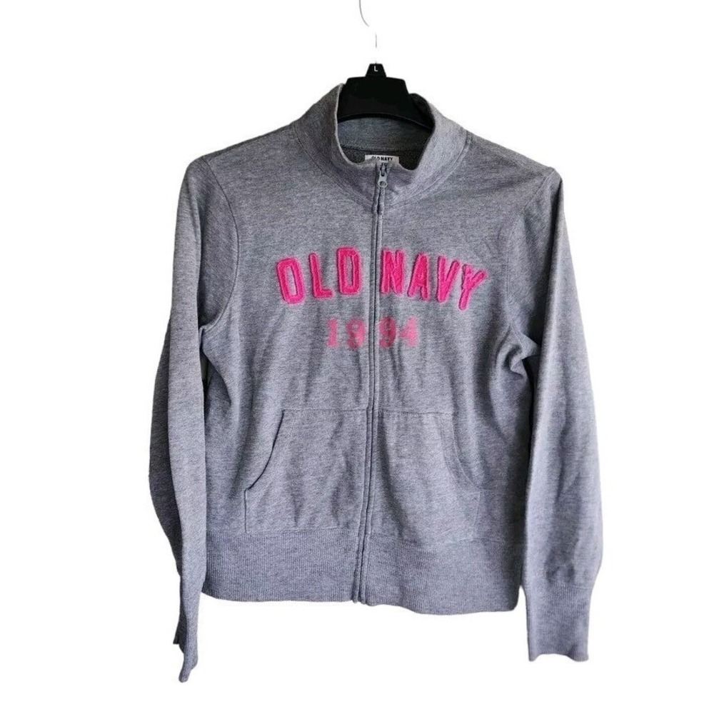 Old Navy Y2K Zip-Up Fleece Lined Hoodie Gray Men's Size‎ Large